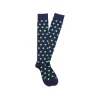 Fefè Napoli - Blue Quatrefoil Scaramantia Men's Socks - Socks - Handmade in Italy - Luxury Exclusive Collection - Avvenice