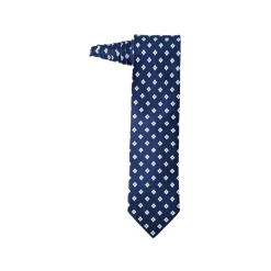 Fefè Napoli - Blue Quatrefoil Gentleman Silk Tie - Ties - Handmade in Italy - Luxury Exclusive Collection - Avvenice