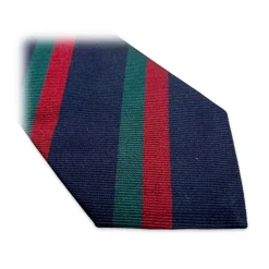 Fefè Napoli - Blue Red Regimental Business Silk Tie - Ties - Handmade in Italy - Luxury Exclusive Collection - Avvenice