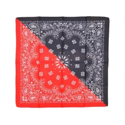 Fefè Napoli - Blue Red Silk Cotton Bandana - Scarves and Foulards - Handmade in Italy - Luxury Exclusive Collection - Avvenice