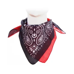 Fefè Napoli - Blue Red Silk Cotton Bandana - Scarves and Foulards - Handmade in Italy - Luxury Exclusive Collection - Avvenice