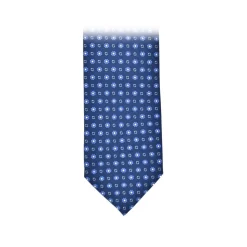 Fefè Napoli - Blue Royal 7 Folds Gentleman Silk Tie - Ties - Handmade in Italy - Luxury Exclusive Collection - Avvenice