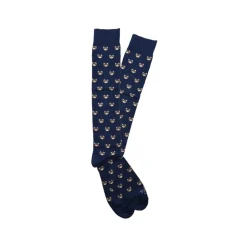 Fefè Napoli - Blue Silk Gentleman Men's Socks - Socks - Handmade in Italy - Luxury Exclusive Collection - Avvenice