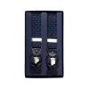 Fefè Napoli - Blue Special Dandy Suspenders - Braces - Handmade in Italy - Luxury Exclusive Collection - Avvenice
