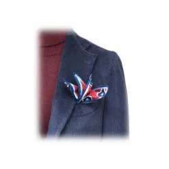 Fefè Napoli - Blue Velvet Lagaga Jacket - Jackets - Handmade in Italy - Luxury Exclusive Collection - Avvenice