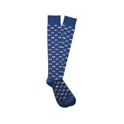 Fefè Napoli - Blue Vespa Dandy Men's Socks - Socks - Handmade in Italy - Luxury Exclusive Collection - Avvenice
