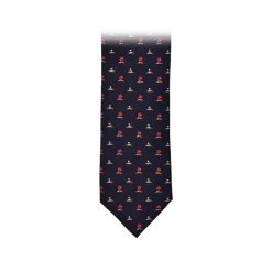 Fefè Napoli - Blue Vesuvius Scaramantia Silk Tie - Ties - Handmade in Italy - Luxury Exclusive Collection - Avvenice