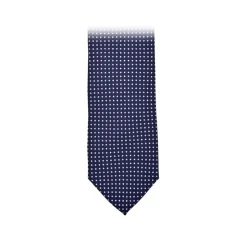 Fefè Napoli - Blue White Pois Gentleman Silk Tie - Ties - Handmade in Italy - Luxury Exclusive Collection - Avvenice