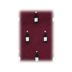 Fefè Napoli - Bordeaux Bottle Dandy Men's Socks - Socks - Handmade in Italy - Luxury Exclusive Collection - Avvenice