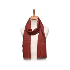 Fefè Napoli - Bordeaux Cashmere Silk Elegance Scarf - Scarves and Foulards - Handmade in Italy - Luxury Exclusive Collection - Avvenice