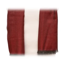 Fefè Napoli - Bordeaux Cashmere Silk Elegance Scarf - Scarves and Foulards - Handmade in Italy - Luxury Exclusive Collection - Avvenice