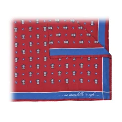 Fefè Napoli - Bordeaux Coffee Silk Dandy Pocket Square - Pocket-Square - Handmade in Italy - Luxury Exclusive Collection - Avvenice