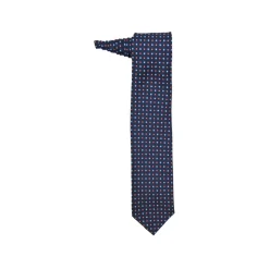 Fefè Napoli - Dark Blue 7 Folds Gentleman Silk Unlined Tie - Ties - Handmade in Italy - Luxury Exclusive Collection - Avvenice