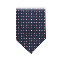 Fefè Napoli - Dark Blue 7 Folds Gentleman Silk Unlined Tie - Ties - Handmade in Italy - Luxury Exclusive Collection - Avvenice