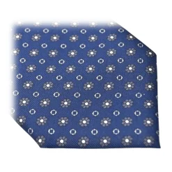 Fefè Napoli - Dark Blue 7 Folds Gentleman Silk Tie - Ties - Handmade in Italy - Luxury Exclusive Collection - Avvenice
