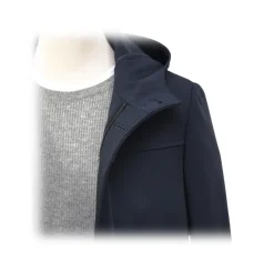 Fefè Napoli - Dark Blue Technical Parka - Jackets - Handmade in Italy - Luxury Exclusive Collection - Avvenice