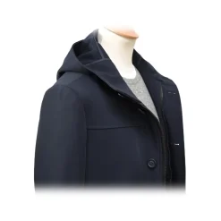 Fefè Napoli - Dark Blue Technical Parka - Jackets - Handmade in Italy - Luxury Exclusive Collection - Avvenice