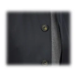 Fefè Napoli - Dark Blue Technical Trench Coat - Jackets - Handmade in Italy - Luxury Exclusive Collection - Avvenice