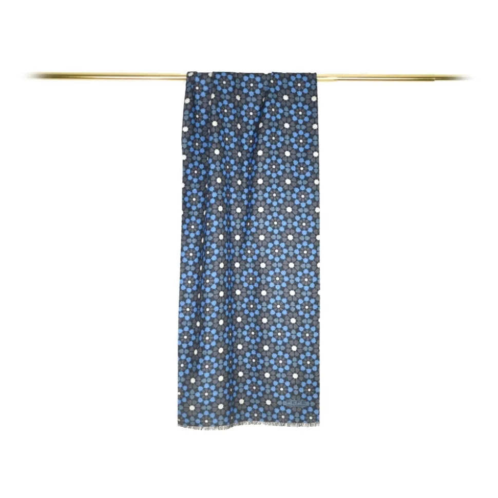 Fefè Napoli - Double Scarf Wallpaper Mosaic - Scarves and Foulards - Handmade in Italy - Luxury Exclusive Collection - Avvenice