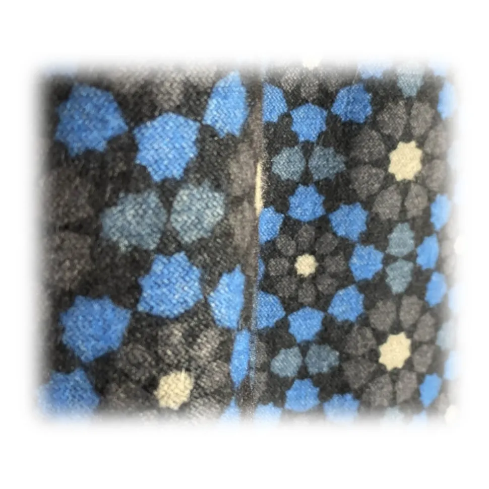 Fefè Napoli - Double Scarf Wallpaper Mosaic - Scarves and Foulards - Handmade in Italy - Luxury Exclusive Collection - Avvenice