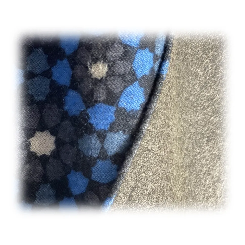 Fefè Napoli - Double Scarf Wallpaper Mosaic - Scarves and Foulards - Handmade in Italy - Luxury Exclusive Collection - Avvenice