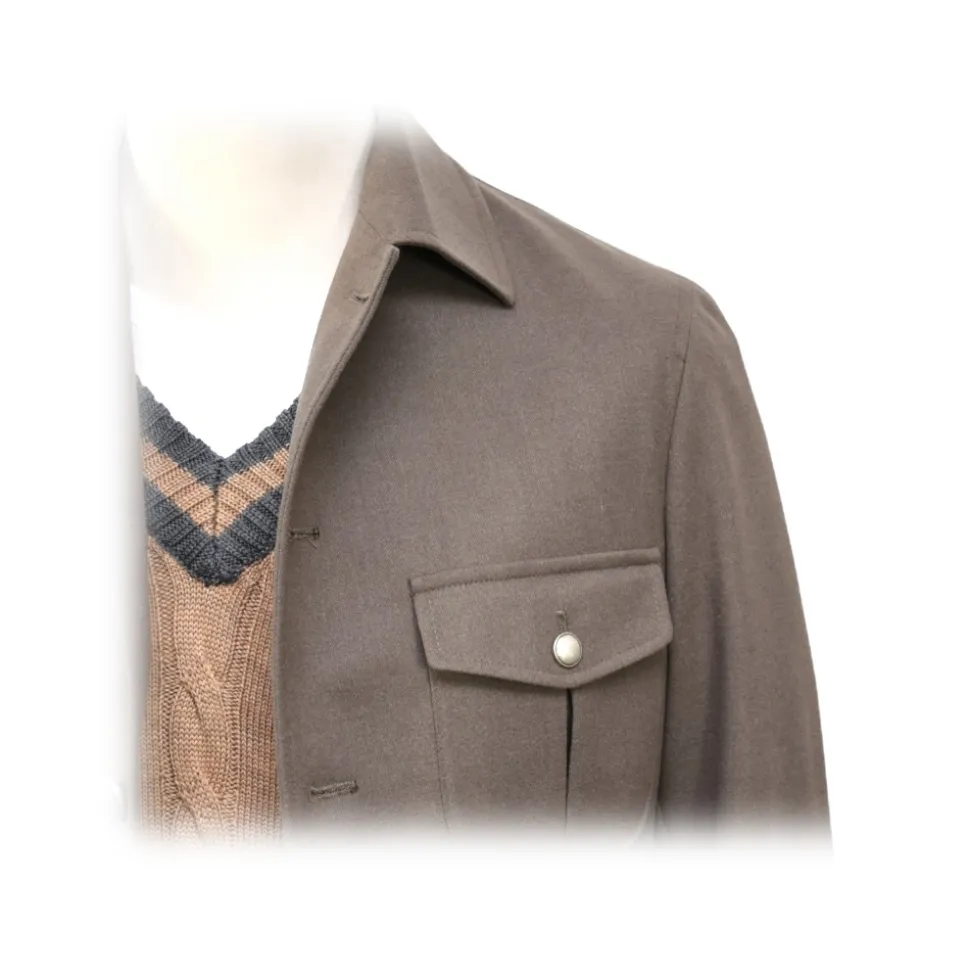 Fefè Napoli - Field Jacket Sahara Fango - Jackets - Handmade in Italy - Luxury Exclusive Collection - Avvenice