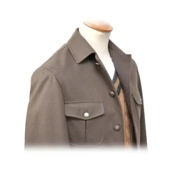 Fefè Napoli - Field Jacket Sahara Fango - Jackets - Handmade in Italy - Luxury Exclusive Collection - Avvenice