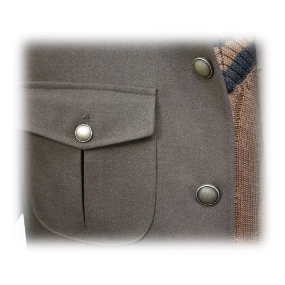 Fefè Napoli - Field Jacket Sahara Fango - Jackets - Handmade in Italy - Luxury Exclusive Collection - Avvenice