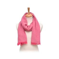 Fefè Napoli - Fucsia Cashmere Elegance Scarf - Scarves and Foulards - Handmade in Italy - Luxury Exclusive Collection - Avvenice