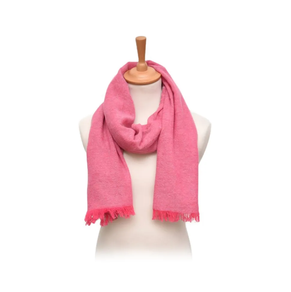 Fefè Napoli - Fucsia Cashmere Elegance Scarf - Scarves and Foulards - Handmade in Italy - Luxury Exclusive Collection - Avvenice