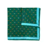 Fefè Napoli - Green Bassett Silk Dandy Pocket Square - Pocket-Square - Handmade in Italy - Luxury Exclusive Collection - Avvenice