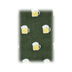 Fefè Napoli - Green Beer Dandy Men's Socks - Socks - Handmade in Italy - Luxury Exclusive Collection - Avvenice
