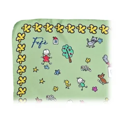 Fefè Napoli - Green Kids Silk Foulard - Scarves and Foulards - Handmade in Italy - Luxury Exclusive Collection - Avvenice