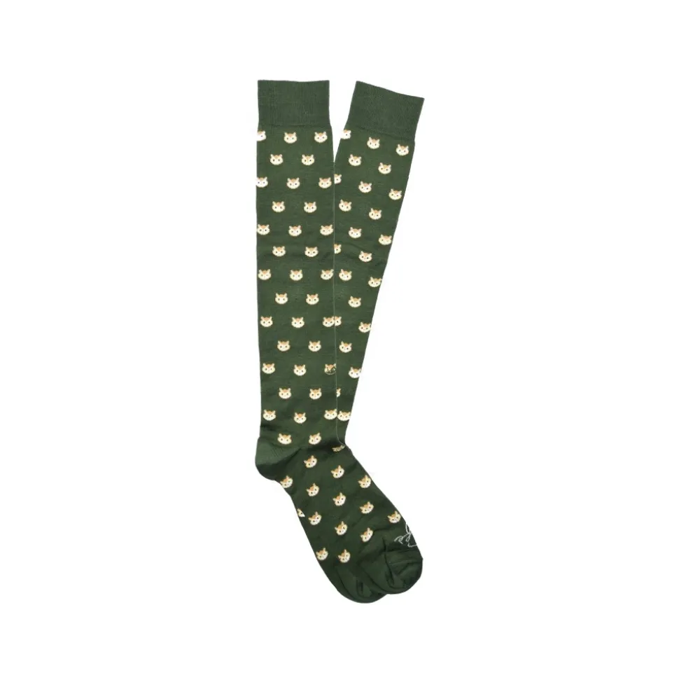 Fefè Napoli - Green Owls Scaramantia Men's Socks - Socks - Handmade in Italy - Luxury Exclusive Collection - Avvenice