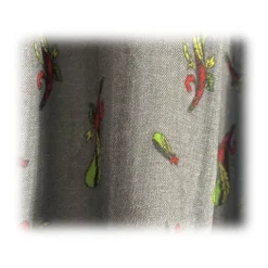 Fefè Napoli - Grey Ace of Sticks Scaramantia Wool Scarf - Scarves and Foulards - Handmade in Italy - Luxury Exclusive Collection - Avvenice