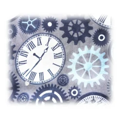 Fefè Napoli - Grey Gears Dandy Wool Scarf - Scarves and Foulards - Handmade in Italy - Luxury Exclusive Collection - Avvenice