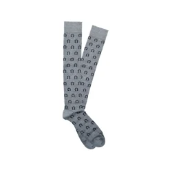 Fefè Napoli - Grey Horseshoe Scaramantia Men's Socks - Socks - Handmade in Italy - Luxury Exclusive Collection - Avvenice