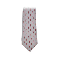 Fefè Napoli - Grey Lucky Horns Scaramantia Silk Tie - Ties - Handmade in Italy - Luxury Exclusive Collection - Avvenice