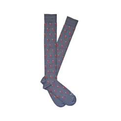 Fefè Napoli - Grey Lucky Horns Scaramantia Men's Socks - Socks - Handmade in Italy - Luxury Exclusive Collection - Avvenice