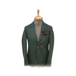 Fefè Napoli - Lachiaia Wool Green Jacket - Jackets - Handmade in Italy - Luxury Exclusive Collection - Avvenice