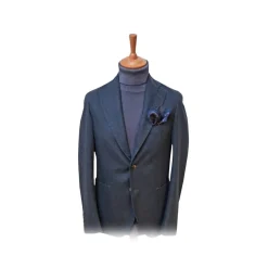 Fefè Napoli - Lachiaia Wool Blue Jacket - Jackets - Handmade in Italy - Luxury Exclusive Collection - Avvenice