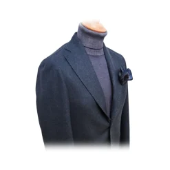 Fefè Napoli - Lachiaia Wool Blue Jacket - Jackets - Handmade in Italy - Luxury Exclusive Collection - Avvenice