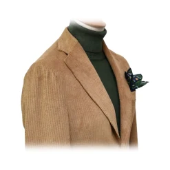 Fefè Napoli - Lagaga 'Camel Velvet Jacket - Jackets - Handmade in Italy - Luxury Exclusive Collection - Avvenice