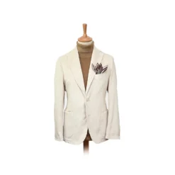 Fefè Napoli - Larocciatore White Velvet Jacket - Jackets - Handmade in Italy - Luxury Exclusive Collection - Avvenice