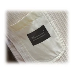 Fefè Napoli - Larocciatore White Velvet Jacket - Jackets - Handmade in Italy - Luxury Exclusive Collection - Avvenice