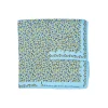 Fefè Napoli - Light Blue Lemons Silk Dandy Pocket Square - Pocket-Square - Handmade in Italy - Luxury Exclusive Collection - Avvenice