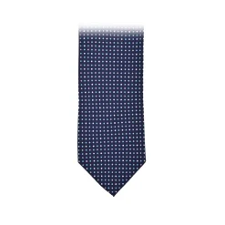 Fefè Napoli - Light Blue Pois Gentleman Silk Tie - Ties - Handmade in Italy - Luxury Exclusive Collection - Avvenice