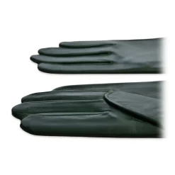 Fefè Napoli - Men's Olive Green Leather Gloves - Gloves - Handmade in Italy - Luxury Exclusive Collection - Avvenice