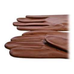 Fefè Napoli - Men's Tobacco Leather Gloves - Gloves - Handmade in Italy - Luxury Exclusive Collection - Avvenice