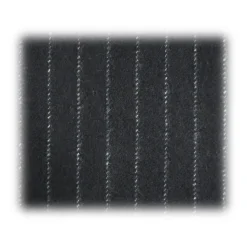 Fefè Napoli - Navy Pinstripe Wool Elegance Scarf - Scarves and Foulards - Handmade in Italy - Luxury Exclusive Collection - Avvenice